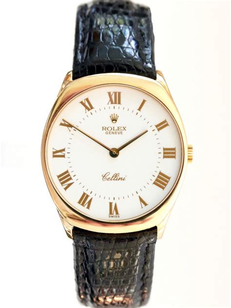 rolex cellini 18k solid rose white gold dress watch